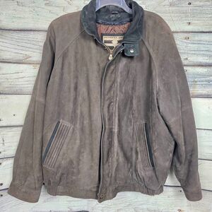 Vintage Members Only Genuine Leather Jacket XL Brown